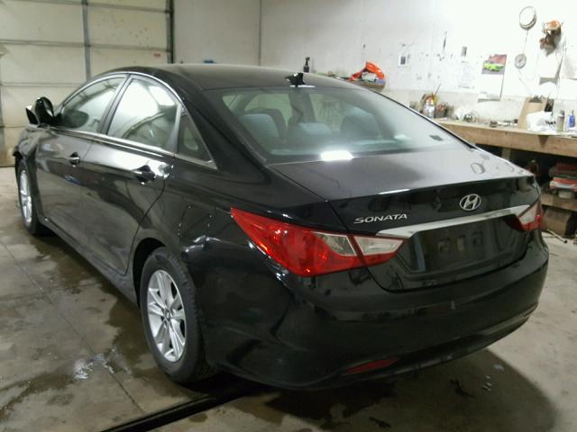 5NPEB4AC2CH473602 - 2012 HYUNDAI SONATA GLS BLACK photo 3