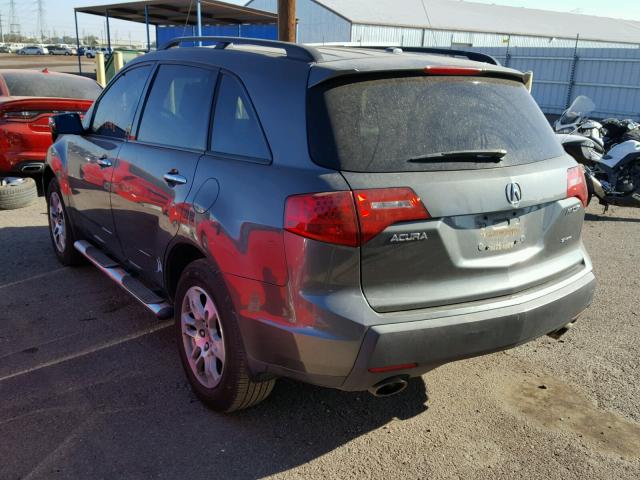 2HNYD28297H500263 - 2007 ACURA MDX GRAY photo 3