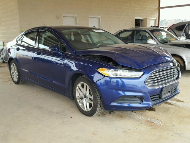 3FA6P0H74DR282887 - 2013 FORD FUSION SE BLUE photo 1