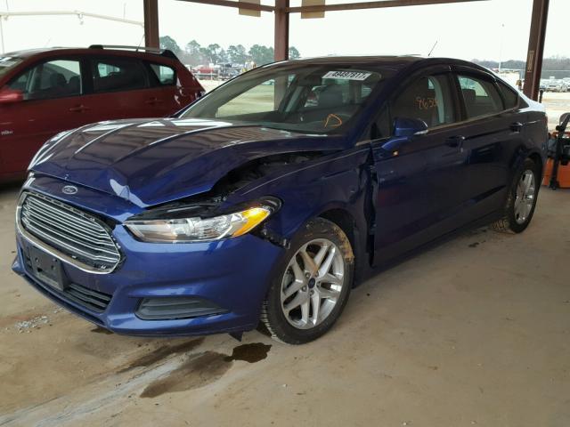 3FA6P0H74DR282887 - 2013 FORD FUSION SE BLUE photo 2