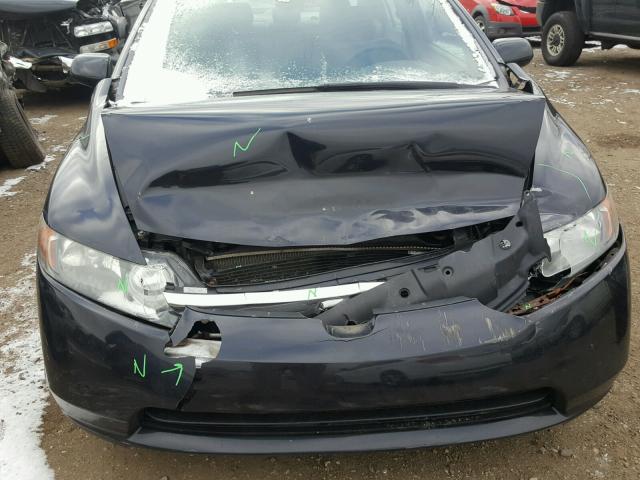 1HGFA15887L080864 - 2007 HONDA CIVIC EX BLACK photo 9