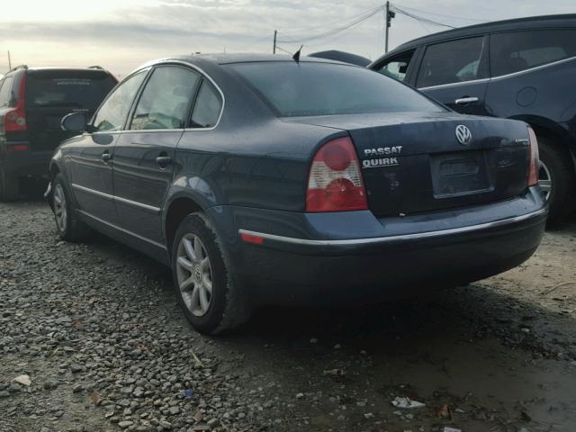 WVWPD63B14E279955 - 2004 VOLKSWAGEN PASSAT GLS BLUE photo 3