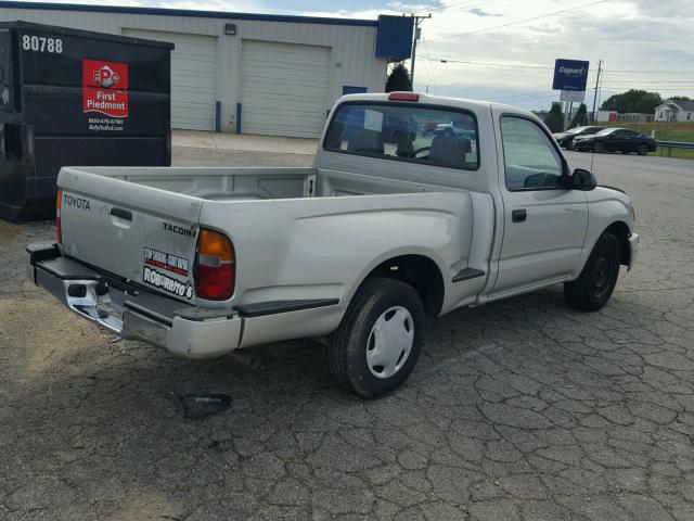 5TENL42NXYZ688677 - 2000 TOYOTA TACOMA SILVER photo 4