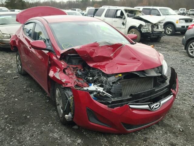 KMHDH4AE7GU525809 - 2016 HYUNDAI ELANTRA SE RED photo 1