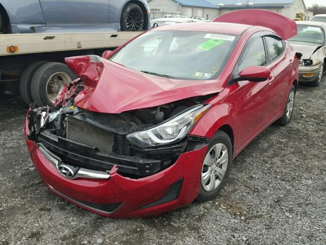 KMHDH4AE7GU525809 - 2016 HYUNDAI ELANTRA SE RED photo 2