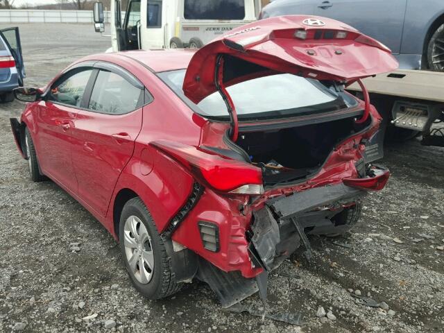 KMHDH4AE7GU525809 - 2016 HYUNDAI ELANTRA SE RED photo 3