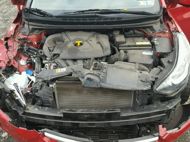 KMHDH4AE7GU525809 - 2016 HYUNDAI ELANTRA SE RED photo 7