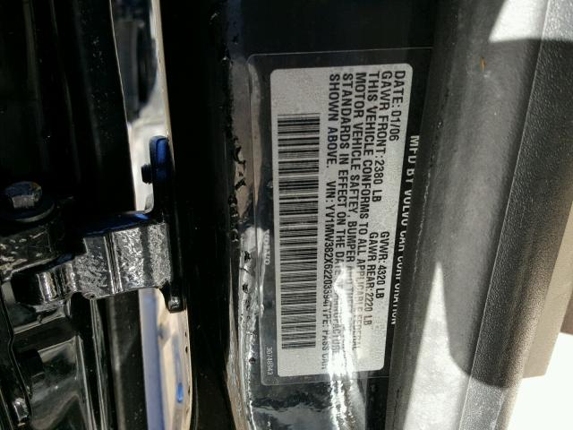 YV1MW382X62203394 - 2006 VOLVO V50 2.4I BLACK photo 10