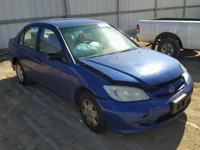 1HGES16464L006536 - 2004 HONDA CIVIC DX BLUE photo 1