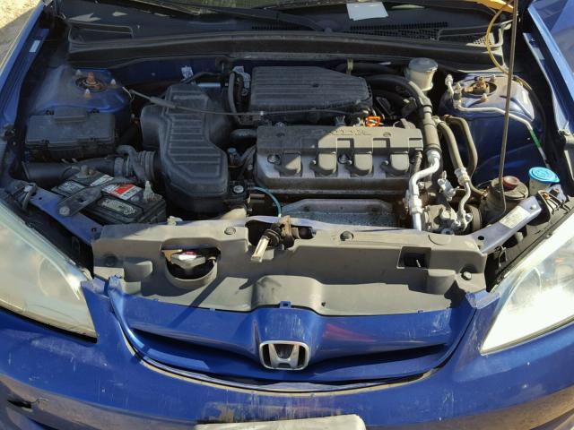 1HGES16464L006536 - 2004 HONDA CIVIC DX BLUE photo 7