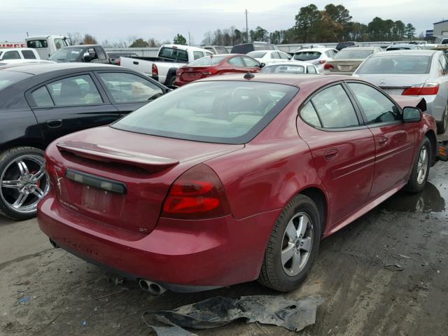 2G2WS522851175774 - 2005 PONTIAC GRAND PRIX BURGUNDY photo 4