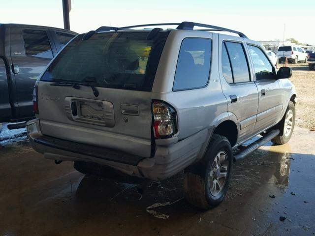 4S2CK58W124337631 - 2002 ISUZU RODEO S SILVER photo 4