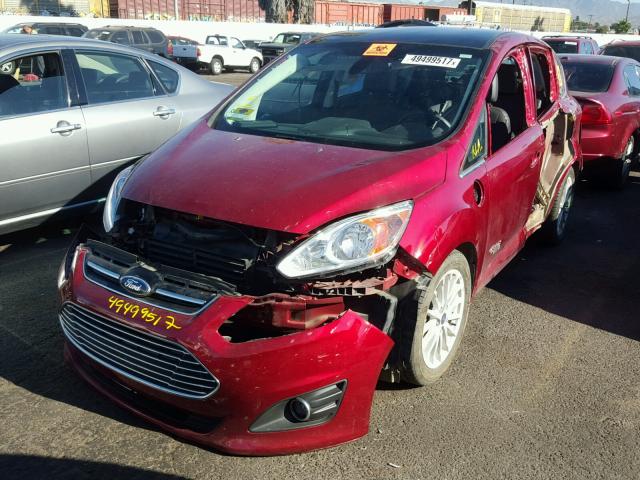 1FADP5CU4GL110329 - 2016 FORD C-MAX PREM BURGUNDY photo 2