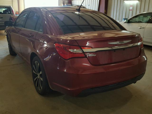 1C3CCBBB2DN615127 - 2013 CHRYSLER 200 TOURIN RED photo 3