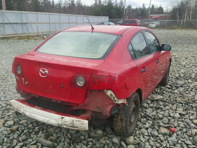 JM1BK12F541138031 - 2004 MAZDA 3 I RED photo 4