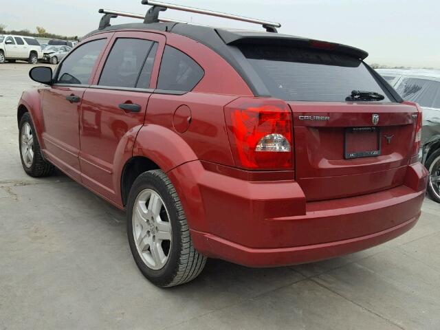 1B3HB48B47D287728 - 2007 DODGE CALIBER SX RED photo 3