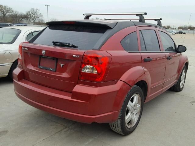 1B3HB48B47D287728 - 2007 DODGE CALIBER SX RED photo 4