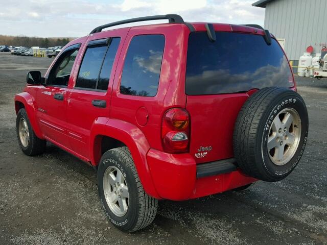 1J4GL58KX3W537656 - 2003 JEEP LIBERTY LI RED photo 3
