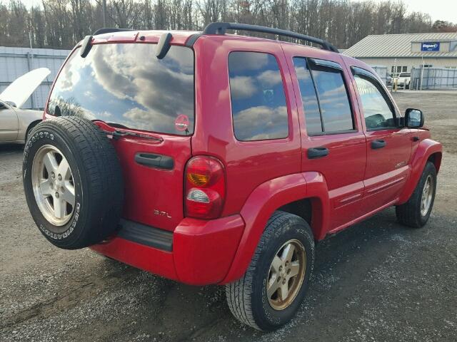 1J4GL58KX3W537656 - 2003 JEEP LIBERTY LI RED photo 4