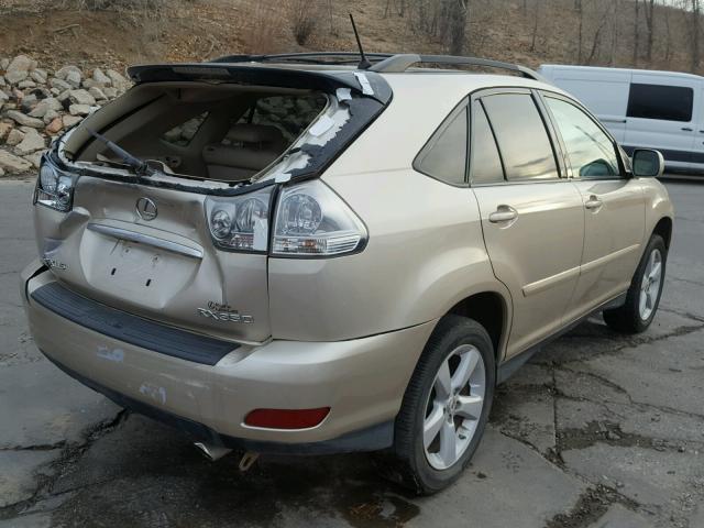 2T2HK31UX7C031591 - 2007 LEXUS RX 350 BEIGE photo 4