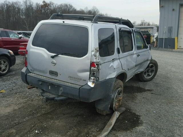 5N1MD28Y82C579585 - 2002 NISSAN XTERRA SE SILVER photo 4