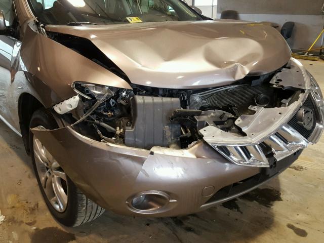 JN8AZ18W49W145663 - 2009 NISSAN MURANO S GRAY photo 9