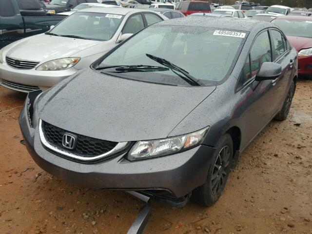 19XFB2F55DE248955 - 2013 HONDA CIVIC LX GRAY photo 2