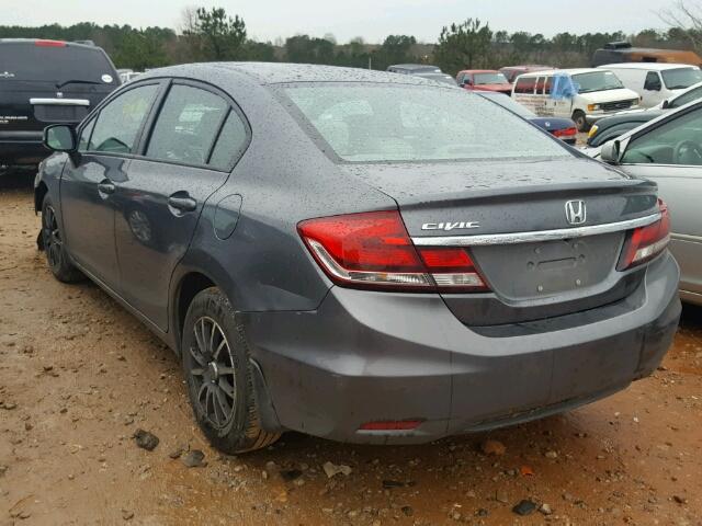 19XFB2F55DE248955 - 2013 HONDA CIVIC LX GRAY photo 3