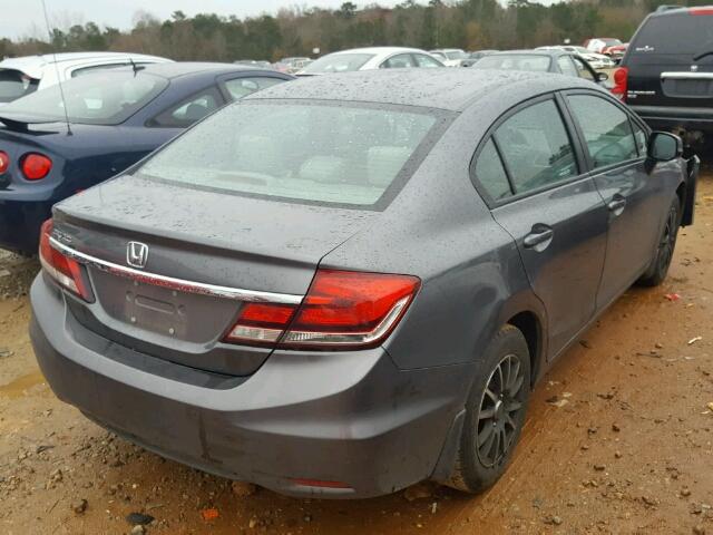 19XFB2F55DE248955 - 2013 HONDA CIVIC LX GRAY photo 4