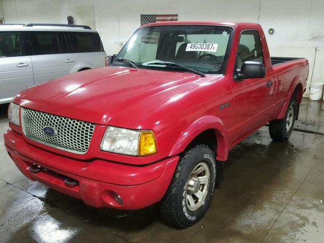 1FTYR10UX1PB52443 - 2001 FORD RANGER RED photo 2