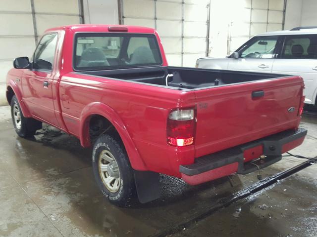 1FTYR10UX1PB52443 - 2001 FORD RANGER RED photo 3