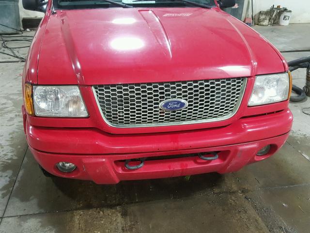 1FTYR10UX1PB52443 - 2001 FORD RANGER RED photo 9