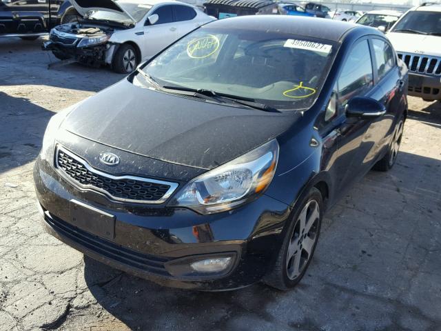 KNADN4A39D6208185 - 2013 KIA RIO EX BLACK photo 2