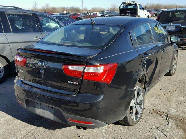 KNADN4A39D6208185 - 2013 KIA RIO EX BLACK photo 4