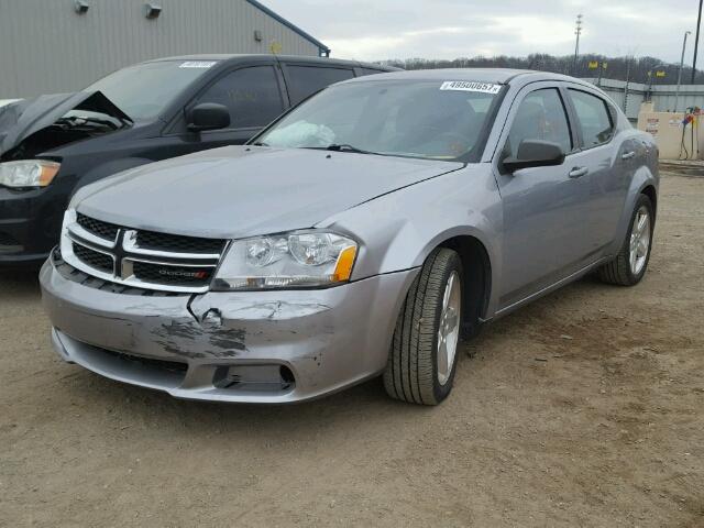 1C3CDZABXDN551278 - 2013 DODGE AVENGER SE GRAY photo 2