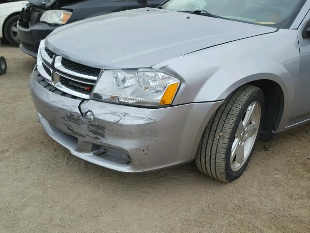 1C3CDZABXDN551278 - 2013 DODGE AVENGER SE GRAY photo 9