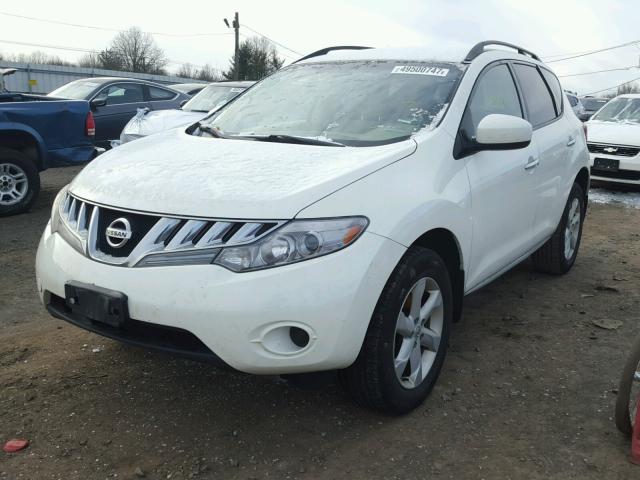 JN8AZ18W49W209944 - 2009 NISSAN MURANO S WHITE photo 2