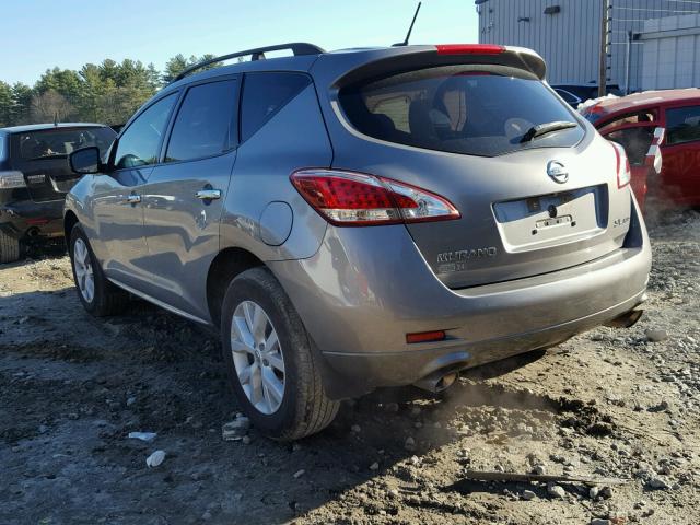 JN8AZ1MWXCW200503 - 2012 NISSAN MURANO S GRAY photo 3