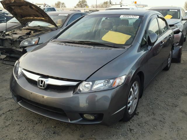 2HGFA16519H356841 - 2009 HONDA CIVIC LX GRAY photo 2