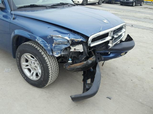 1D7GL32KX4S579200 - 2004 DODGE DAKOTA SPO BLUE photo 9