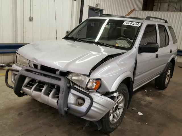 4S2DM58W934312332 - 2003 ISUZU RODEO S SILVER photo 2