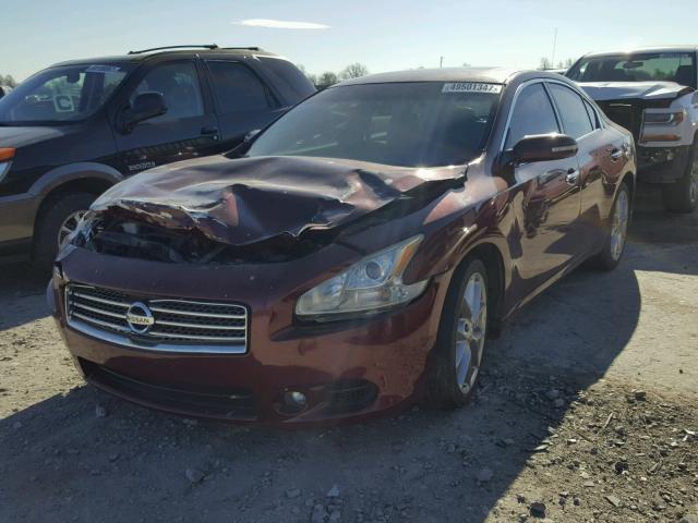 1N4AA5AP8AC816339 - 2010 NISSAN MAXIMA S MAROON photo 2