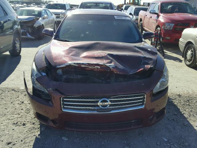 1N4AA5AP8AC816339 - 2010 NISSAN MAXIMA S MAROON photo 9