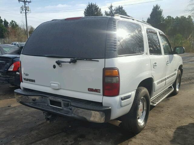 1GKEK13ZX2J170626 - 2002 GMC YUKON WHITE photo 4