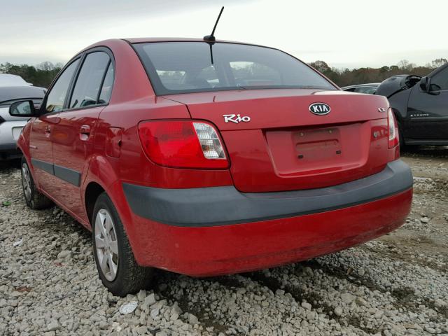 KNADE223596477052 - 2009 KIA RIO BASE RED photo 3