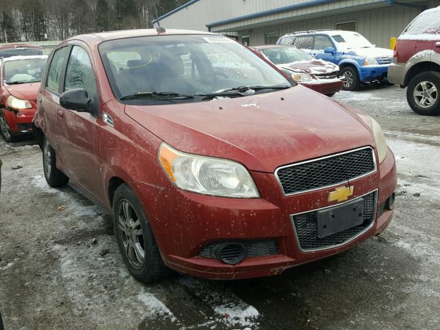 KL1TD66E39B664910 - 2009 CHEVROLET AVEO LS BURGUNDY photo 1