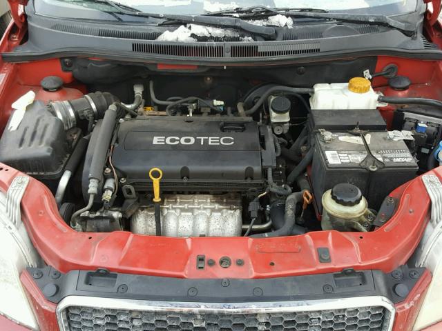 KL1TD66E39B664910 - 2009 CHEVROLET AVEO LS BURGUNDY photo 7