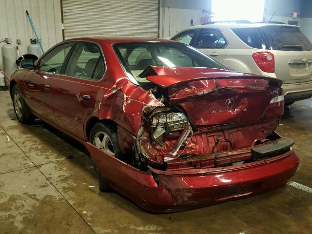 19UUA56683A087394 - 2003 ACURA 3.2TL RED photo 3