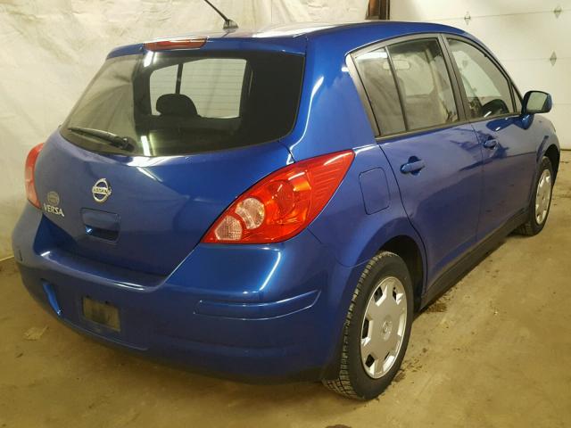 3N1BC13E79L455296 - 2009 NISSAN VERSA S BLUE photo 4