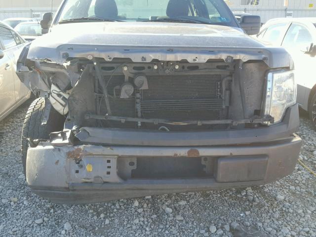 1FTMF1CW0AKC00517 - 2010 FORD F150 GRAY photo 9